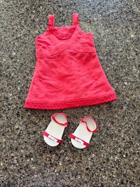 American Girl Doll Lanie Butterfly Outfit Sundress & Matching Sandals Only